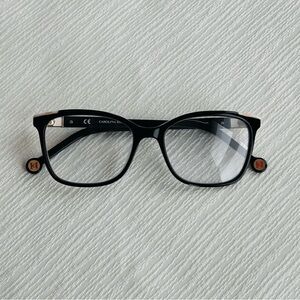 Carolina Herrera acetate hoop earring eyeglasses frames